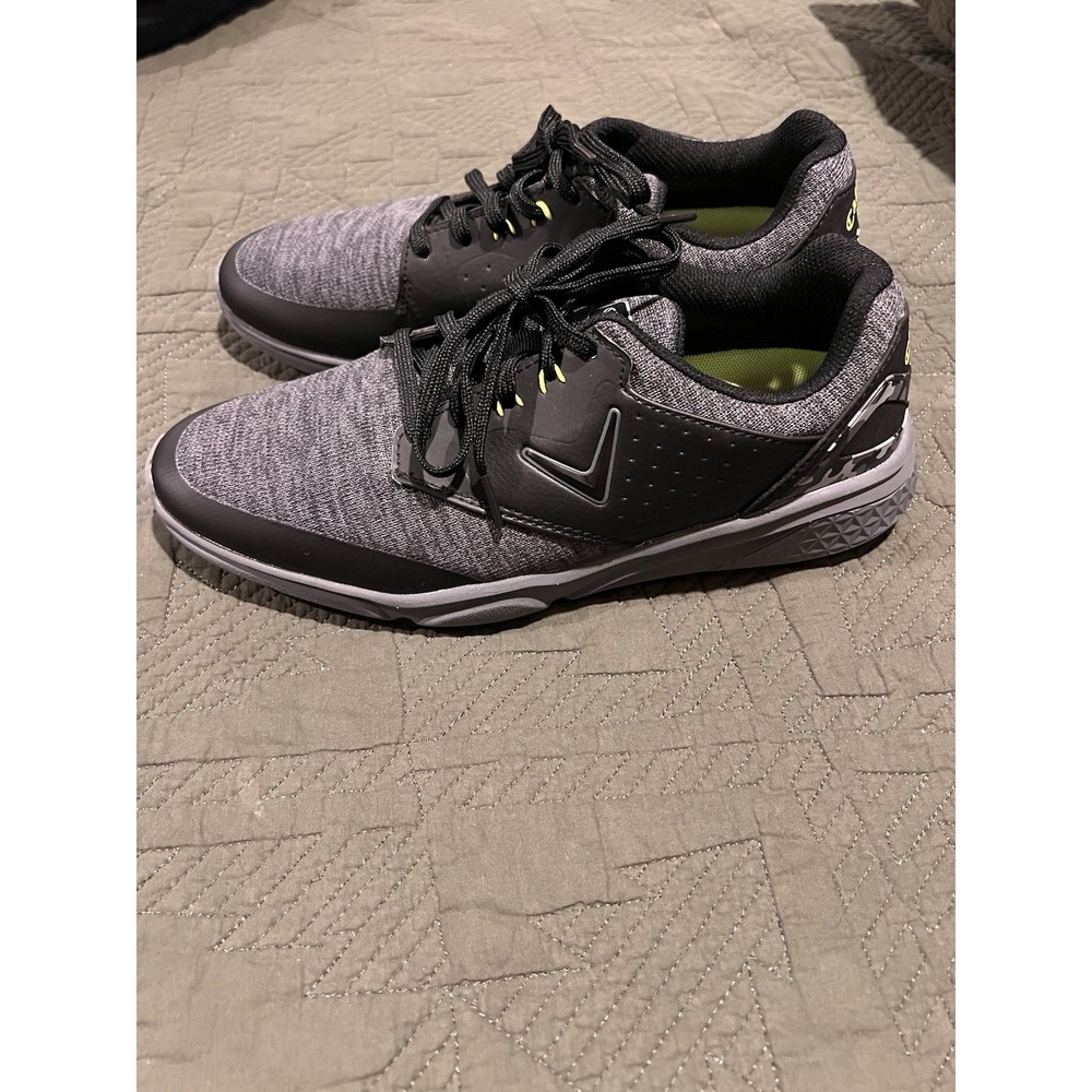 Callaway Men's Golf Cleats Black And Gray With Camo Trim On Heel
